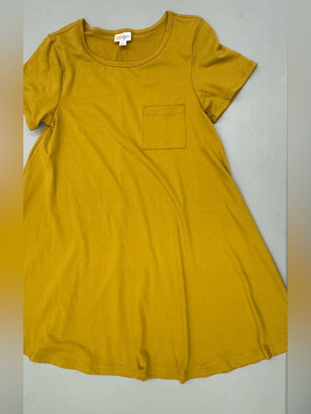 LuLaRoe Woman’s Mustard Yellow Midi Dress